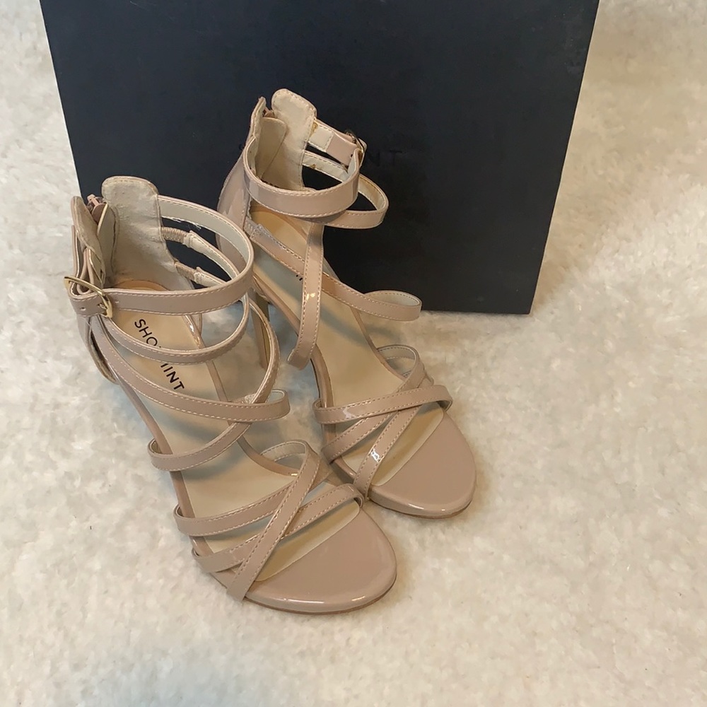 Shoemint Vega Beige Nude Strappy Sandals